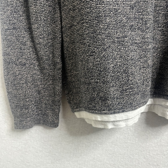 Denim & Flower Ricky Singh Layered Knit Long Sleeve Shirt Gray Size Medium - Picture 4 of 6